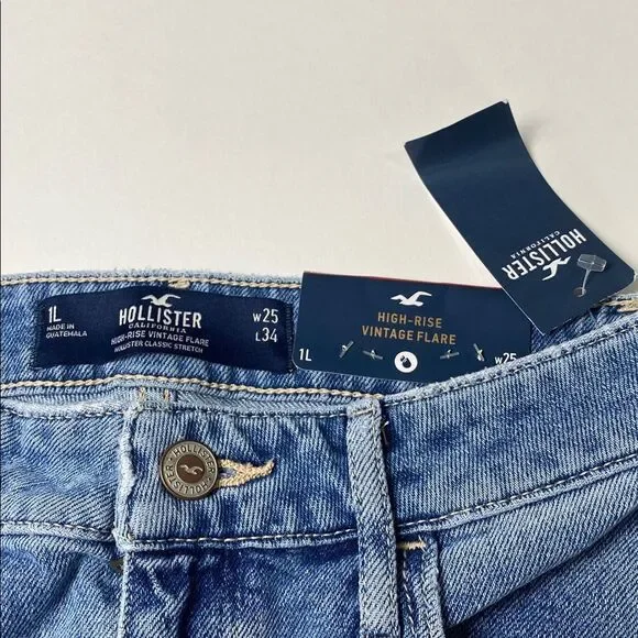 NWT High-Rise Vintage Flare Jeans | Y2K | Light Wash | Women's Size 1Long - Picture 8 of 16